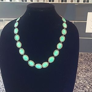 - Rare Trifari Renaissance 24" Vintage Necklace Green
